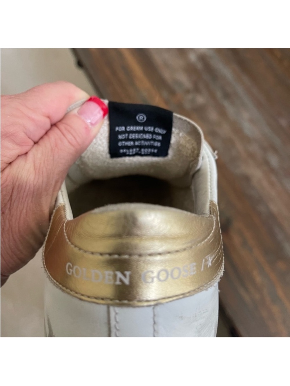 Golden Goose White Sneakers with Mint Green Star Gold excellent condition 39 box - Picture 2 of 4